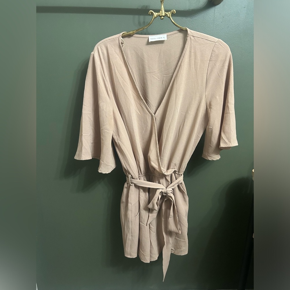 Luca + Grae Blush Pink Shorts Romper